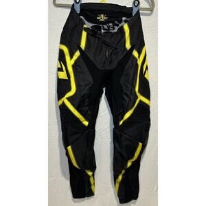 One Industries Defcon Gear Pants Off-Road Reboot Black/Yellow Men's 28